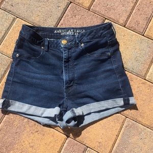 Jean shorts.